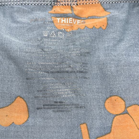 Pair Of‎ Thieves Men's Boxer Briefs Small Blue W/ Orange Camping Icons - Picture 3 of 3
